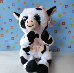 4/$50⭐️Ty Beanie Baby Bellies HERDLY the Cow 6" Plush Stuffed Animal Toy